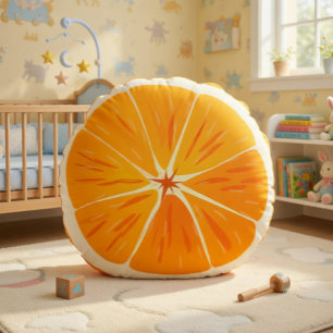 Citron Orangskiva Kastkudde Rund Kudde