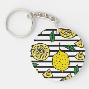 Citron på bakgrunden för Svarta och vita strimlade