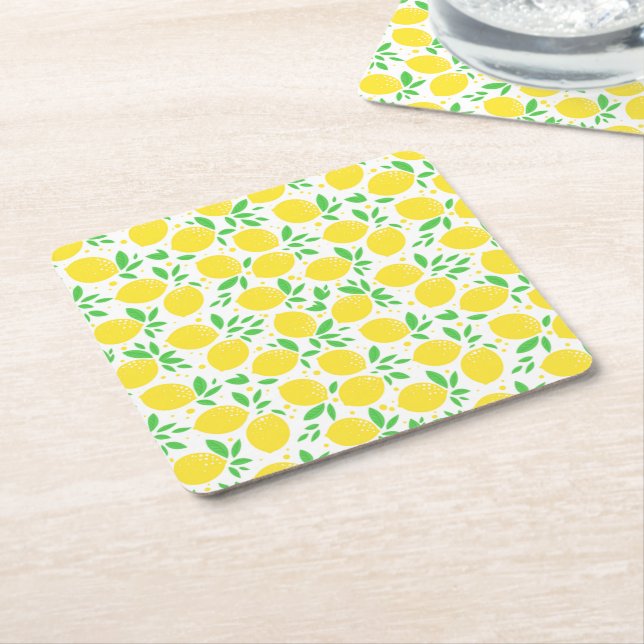 Citron Pappersunderlägg Underlägg Papper Kvadrat (Vinklad)