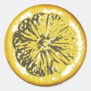 Citron Runt Klistermärke