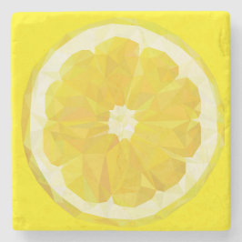 Citron skiva Geometrisk design Frukt  Stenunderlägg