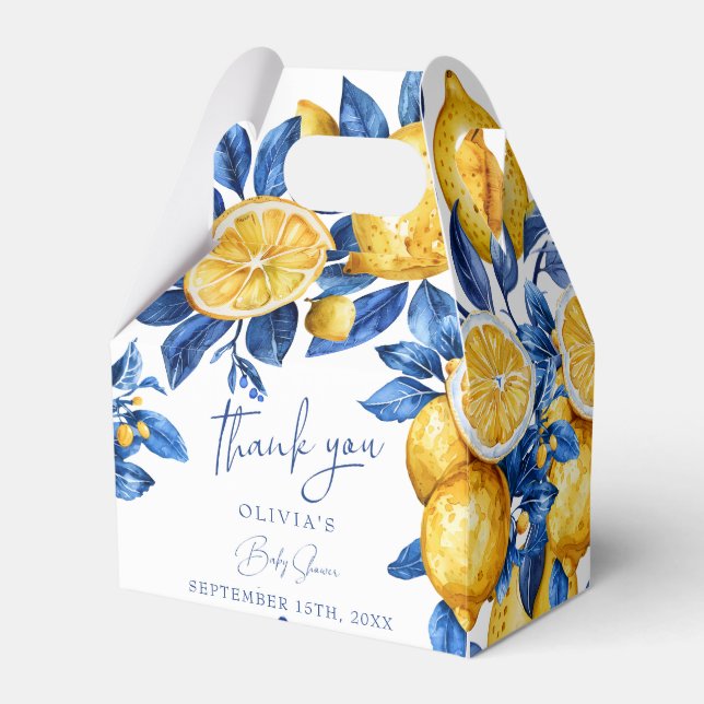 Citron | Sommar Babyshower Present Presentaskar (Framsidan Sidan)