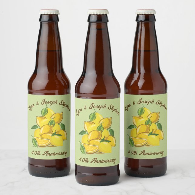 Citron Sommarcitron Dryck Etikett  (Flaskor)