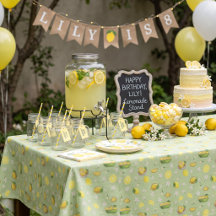 Citron Sommarcitron Mönster Bordduk