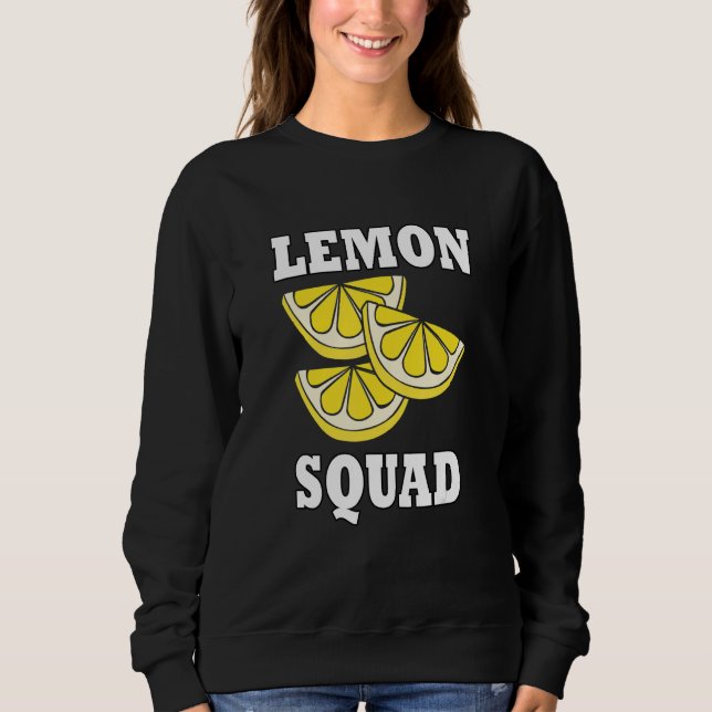 Citron Squad Ironisk Citat Team Lemonad T Shirt (Framsida)