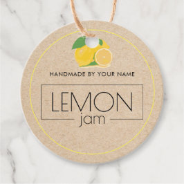 Citron Sylt Anpassade Produktetikett Hang Tags Gåvor Etiketter