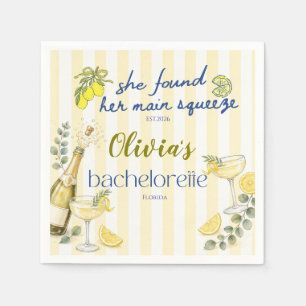 citron tema hon hittade sin huvudsqueeze anpassad pappersservett
