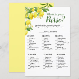 Citron Tema Vad Finns I Din Handväska Bröllopslek