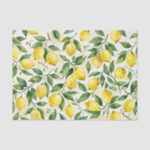 Citron tema vävnadspapper