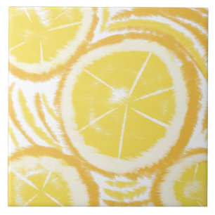 Citron Tie Dye Abstrakt Kakelplatta