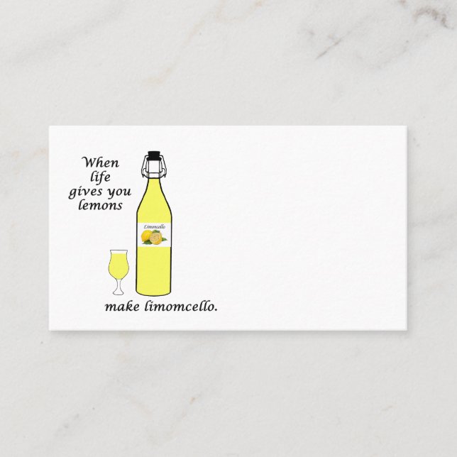 Citron till Limoncello Visitkort (Framsida)