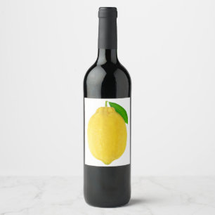 Citron Vinflaska Etikett