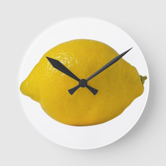 Citron Yellos Rund Klocka (Framsida)