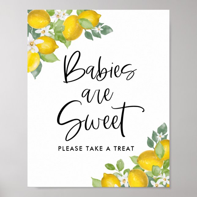 Citronbabies är söta baby shower-favoriter poster (Framsidan)