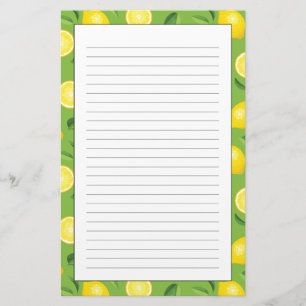 Citronbakgrundsmönster Brevpapper