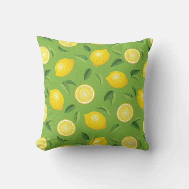 Citronbakgrundsmönster Kudde (Framsida)