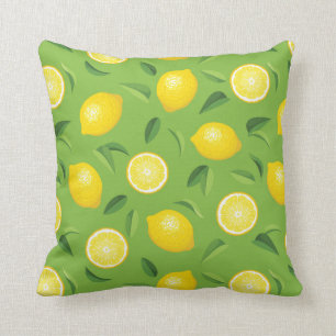 Citronbakgrundsmönster Kudde