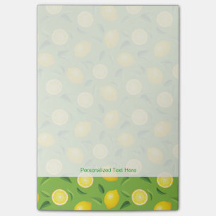 Citronbakgrundsmönster Post-it Block