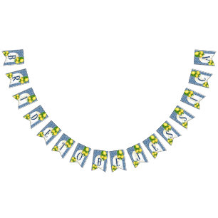 Citronbrider från Amalfi-blåplattor ska vara 7 bre Vimplar