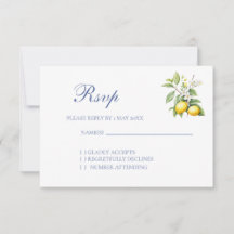 Citronbröllop RSVP-kort
