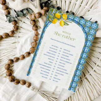 Citronbröllopsfest skulle hon hellre spelkort inbjudningar