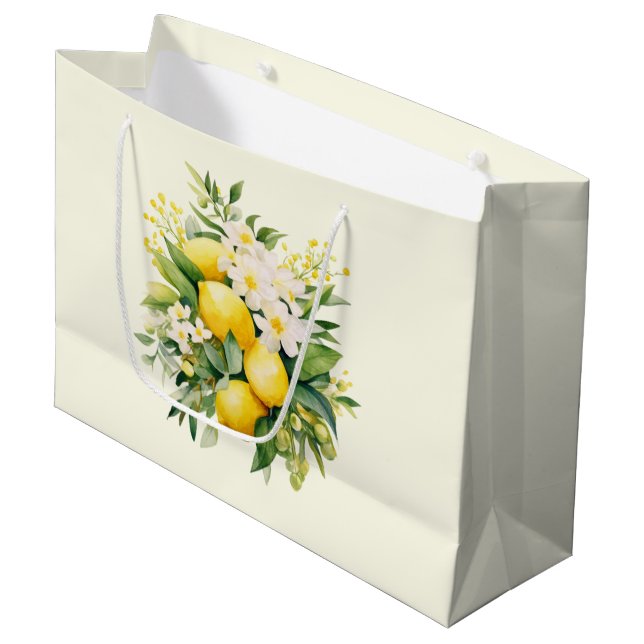 Citronbukett med vita blommor (Framsidan Vinklad)