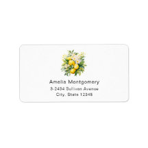 Citronbukett med vita blommor adress