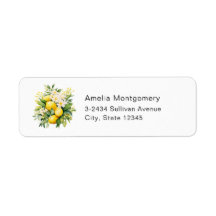 Citronbukett med vita blommor - Adress