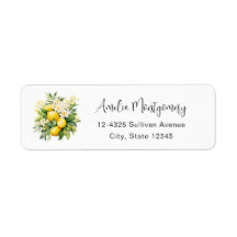 Citronbukett med vita blommor - Adress