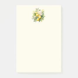 Citronbukett med vita blommor post-it block