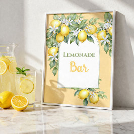 Citrondryck Bar Födelsedagsaffisch Poster