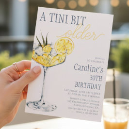 Citrondryck En tini bit Äldre 30-årsdag Inbjudningar