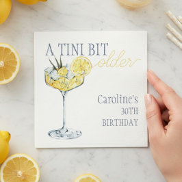Citrondryck En tini smula äldre 30-årsdag Pappersservett