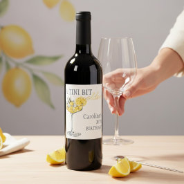 Citrondryck En tini smula äldre 30-årsdag Vinflaska Etikett