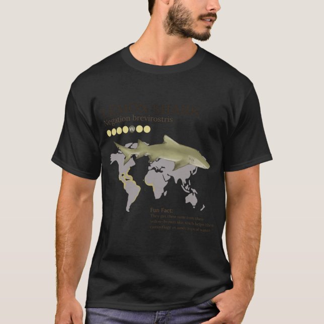 Citrone Citronhaj Infografisk gåva T Shirt (Framsida)