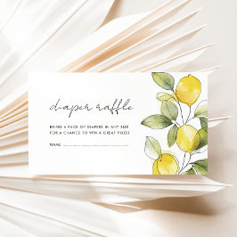 Citronelement för baby shower blöjlotteri tilläggskort