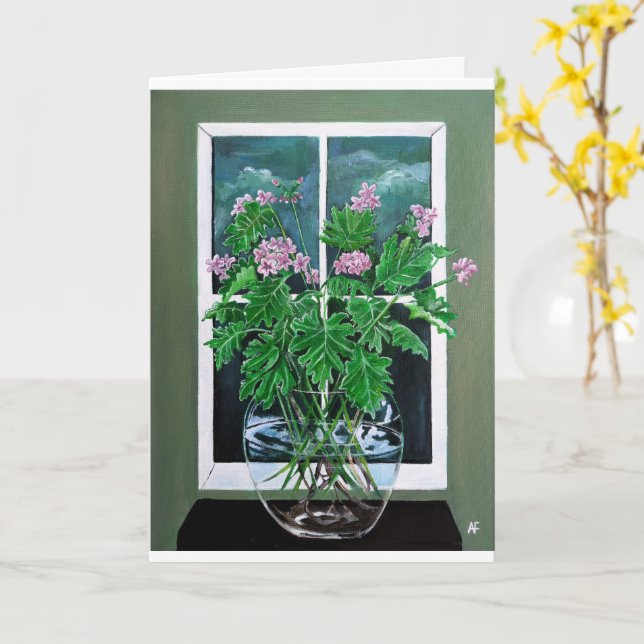 Citronella Dreams Målning av Alfred Fox Kort (Gul blomma)