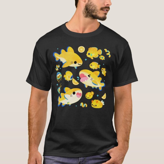 Citronen och vänner blå t shirt (Framsida)