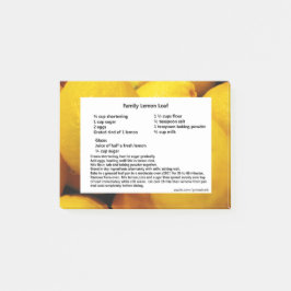 Citronen släntrar recept som Posta-det noterar Post-it Block