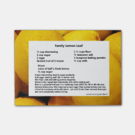 Citronen släntrar recept som Posta-det noterar Post-it Block