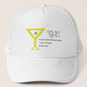 Citronen tappar den Martini hatten Keps