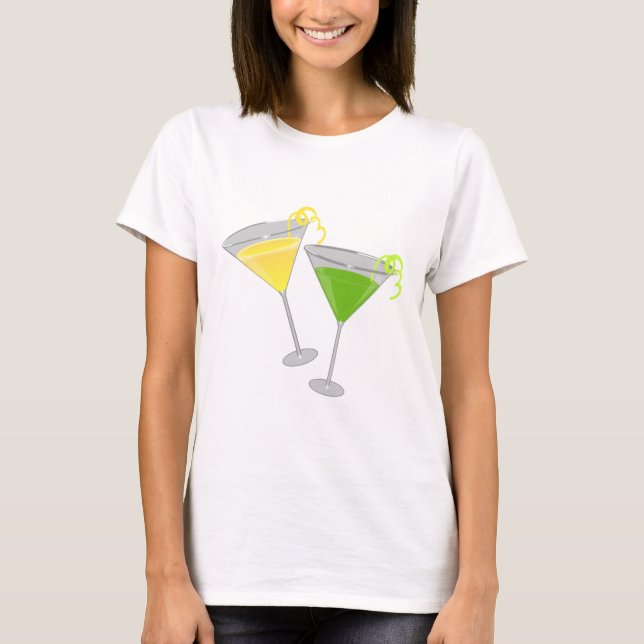 Citronen tappar och görar grön Apple Martini T-shirt (Framsida)