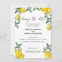 Citroner Ändra datum för bröllop