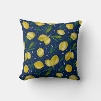 Citroner & argyle, Reversible Dekorativ kudde