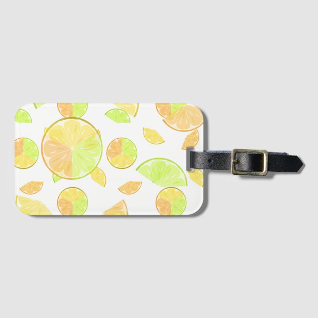 Citroner av orange av citrusfrukter bagagebricka (Framsida horisontal)