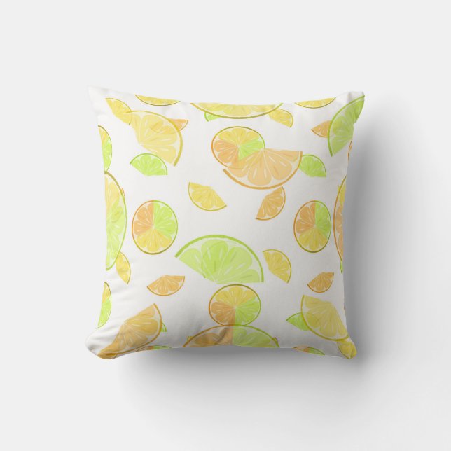 Citroner av orange av citrusfrukter kudde (Framsida)