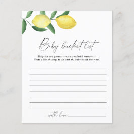 Citroner - Baby-bucket-listspel