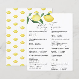 Citroner - Baby Trivia | Baby Shower Lek
