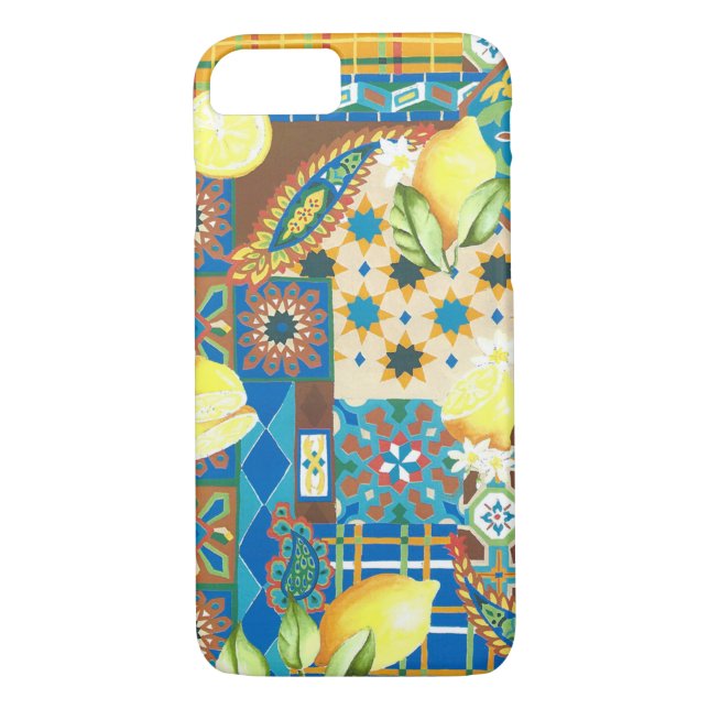 Citroner & belägger med tegel fodral för iPhone 7 Case-Mate iPhone Skal (Baksida)