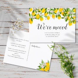 Citroner Blommar Vi Har Bytt Ny Hemadress Meddelande Vykort